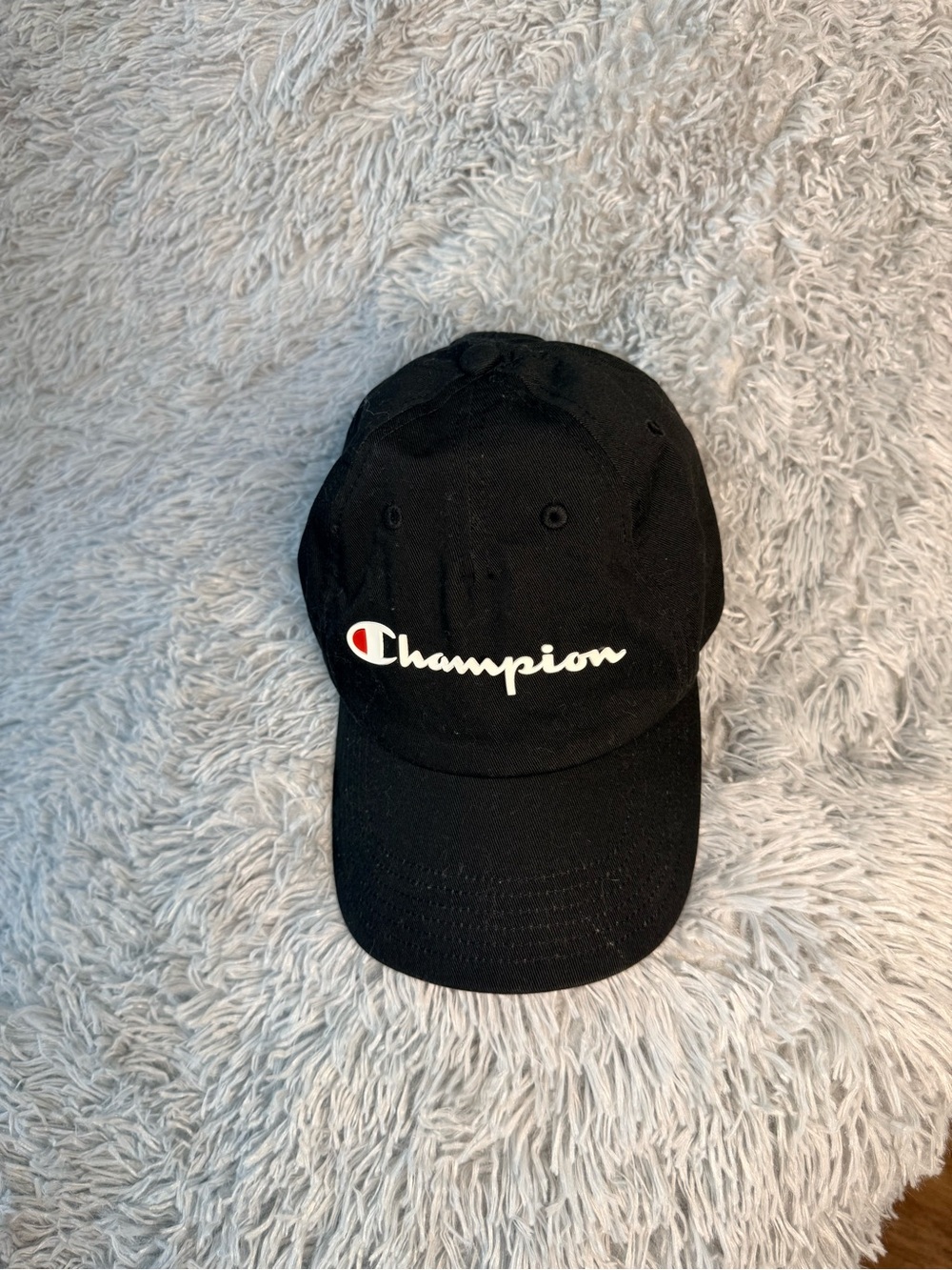 Champion Black Logo-Trim Baseball Cap